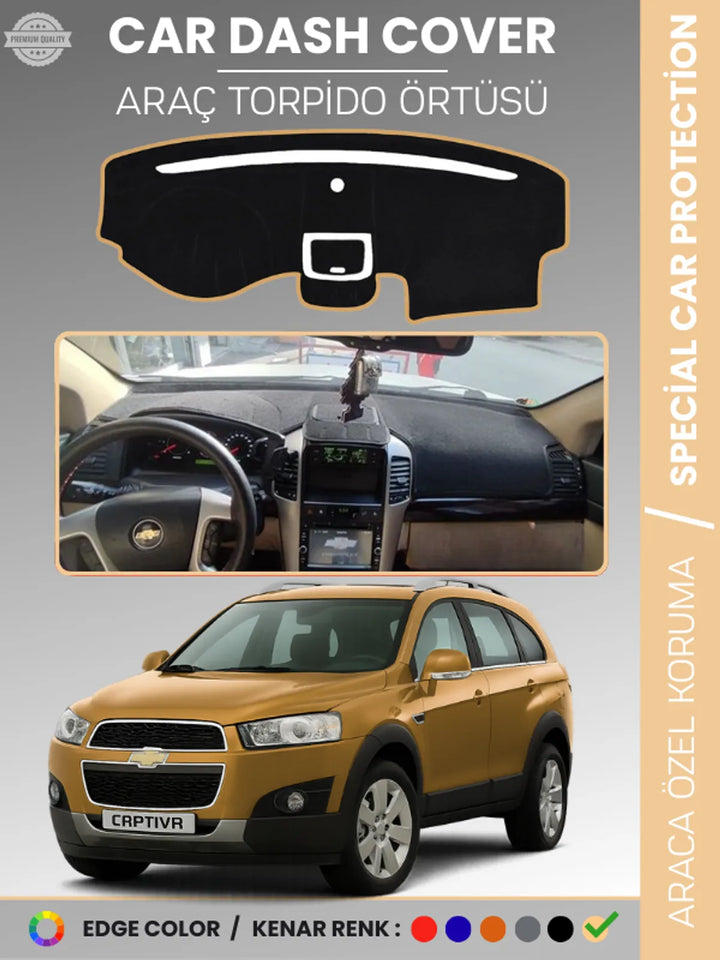 CHEVROLET CAPTİVA (2008-2011) Uyumlu Torpido Örtüsü Araca Özel Ön Göğüs Koruma