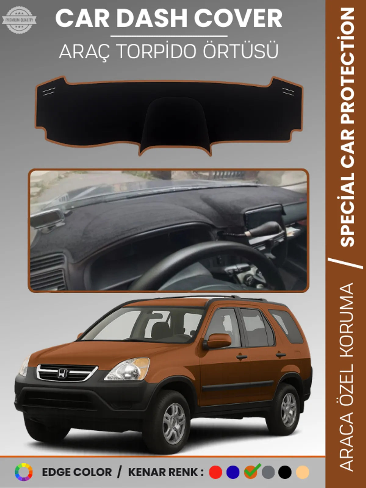 HONDA CR-V (2002-2006) Uyumlu Torpido Örtüsü Araca Özel Ön Göğüs Koruma