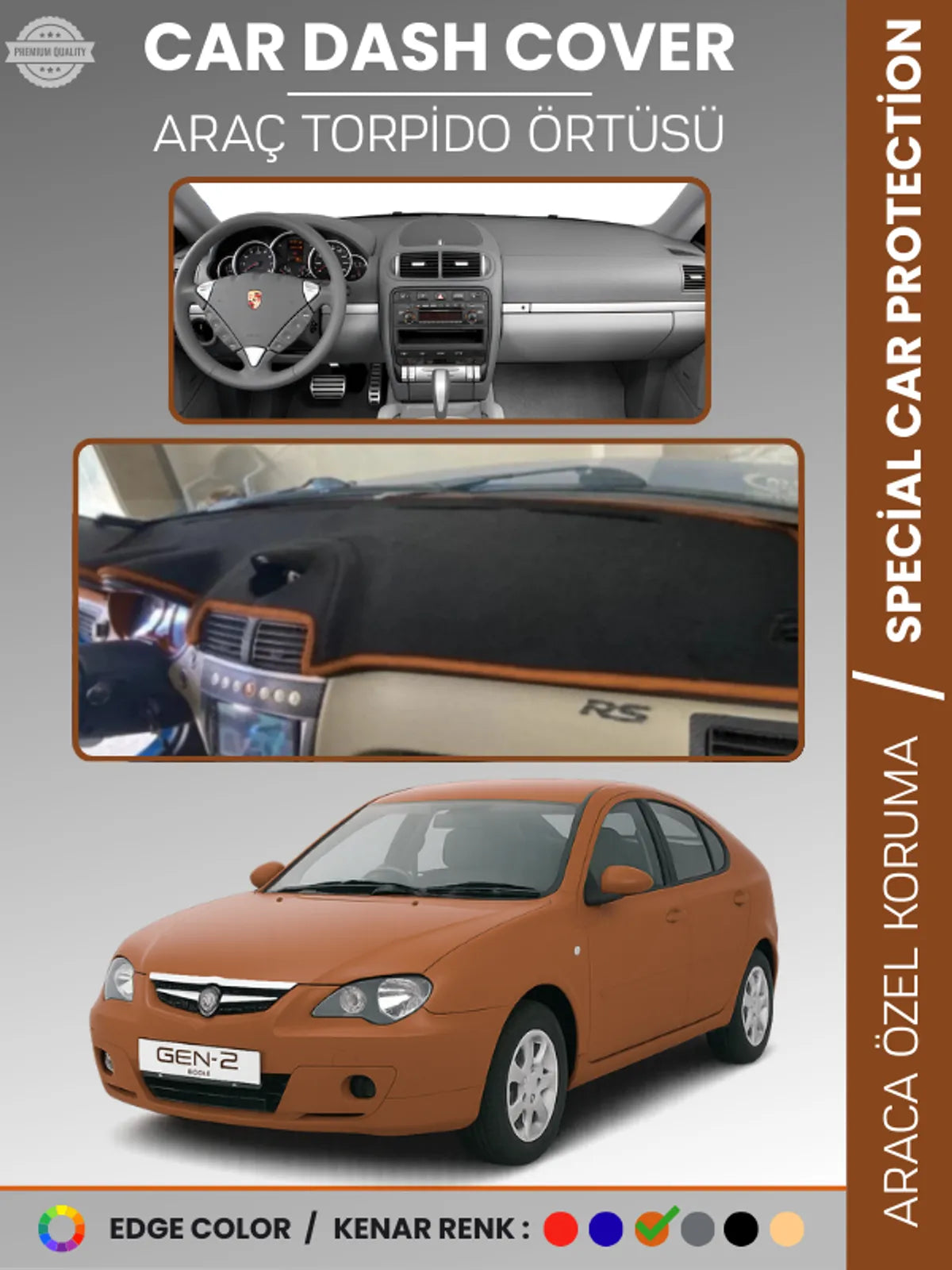 PROTON GEN-2 (2004-2011) Uyumlu Torpido Örtüsü Araca Özel Ön Göğüs Koruma