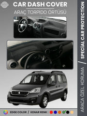 PEUGEOT PARTNER TEPEE (2008-2018) Uyumlu Torpido Örtüsü Araca Özel Ön Göğüs Koruma
