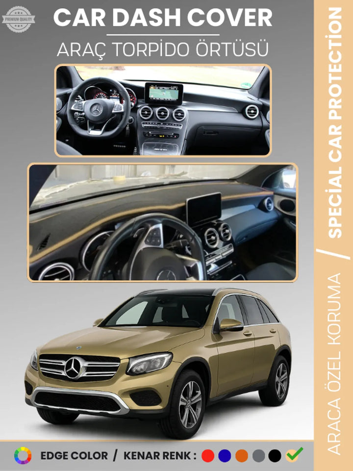 MERCEDES GLC (2015-2020) Uyumlu Torpido Örtüsü Araca Özel Ön Göğüs Koruma