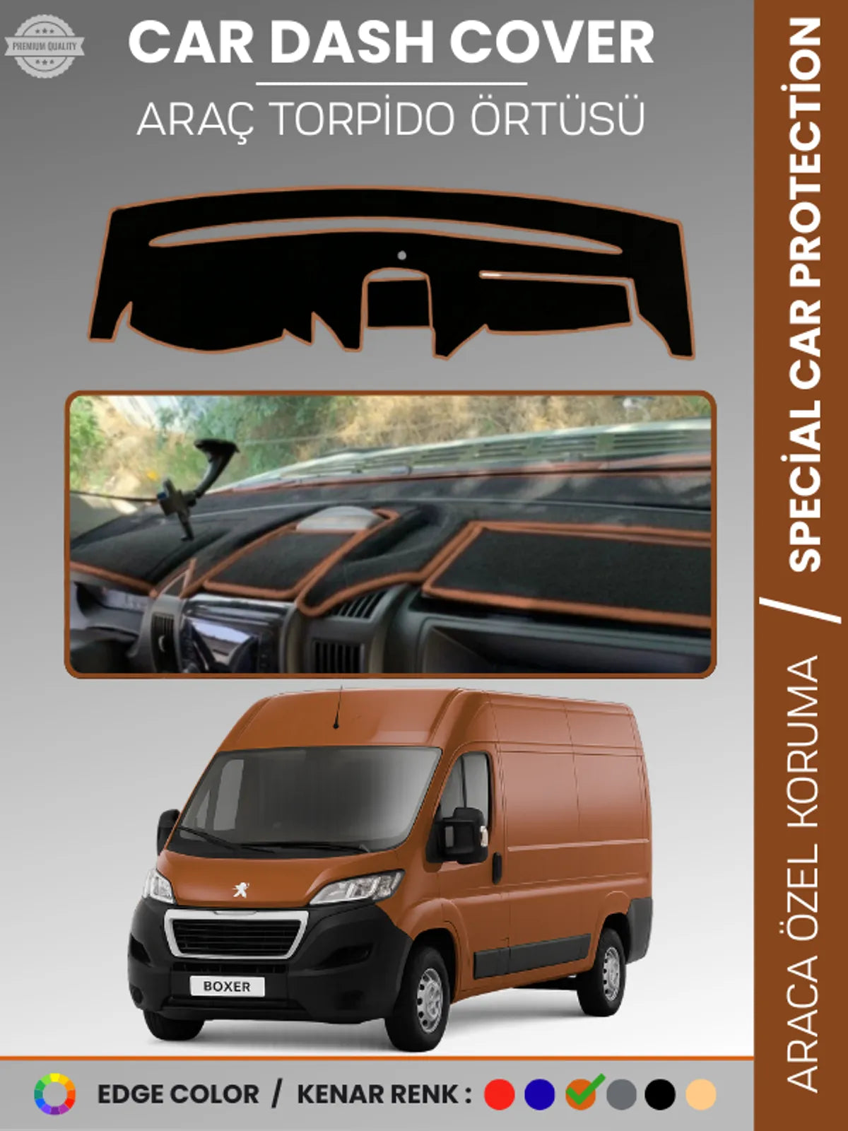 PEUGEOT BOXER (2017-2021) Uyumlu Torpido Örtüsü Araca Özel Ön Göğüs Koruma