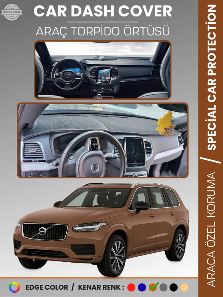 VOLVO XC90 (2015-2024) Uyumlu Torpido Örtüsü Araca Özel Ön Göğüs Koruma