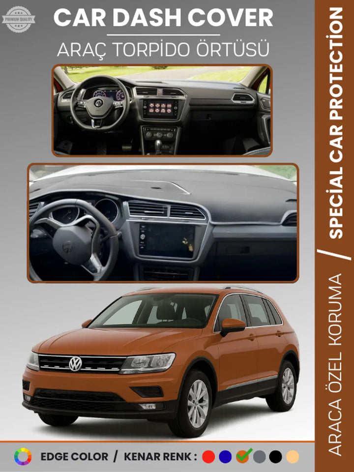 VOLKSWAGEN TIGUAN (2016-2023) Uyumlu Torpido Örtüsü Araca Özel Ön Göğüs Koruma