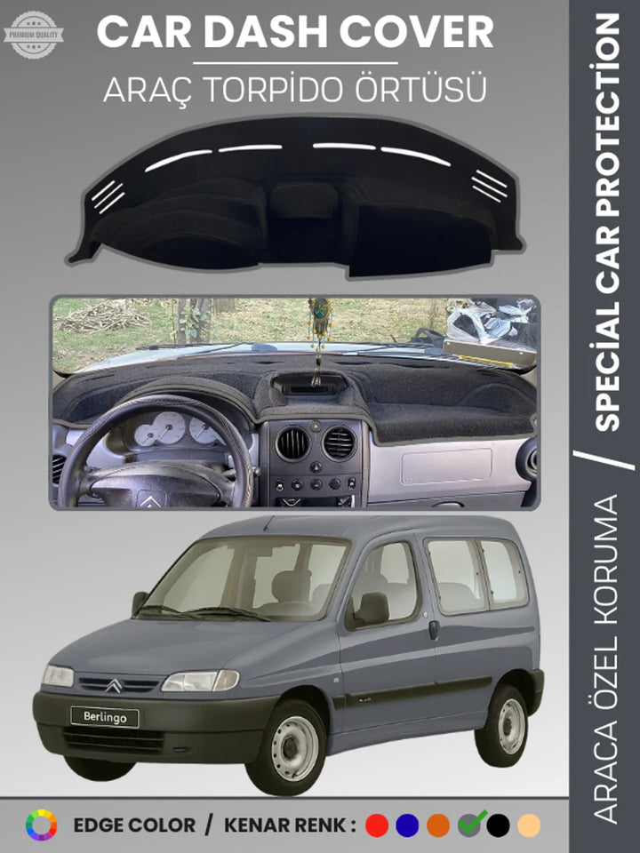 CITROEN Berlingo (1996-2001) Uyumlu Torpido Örtüsü Araca Özel Ön Göğüs Koruma