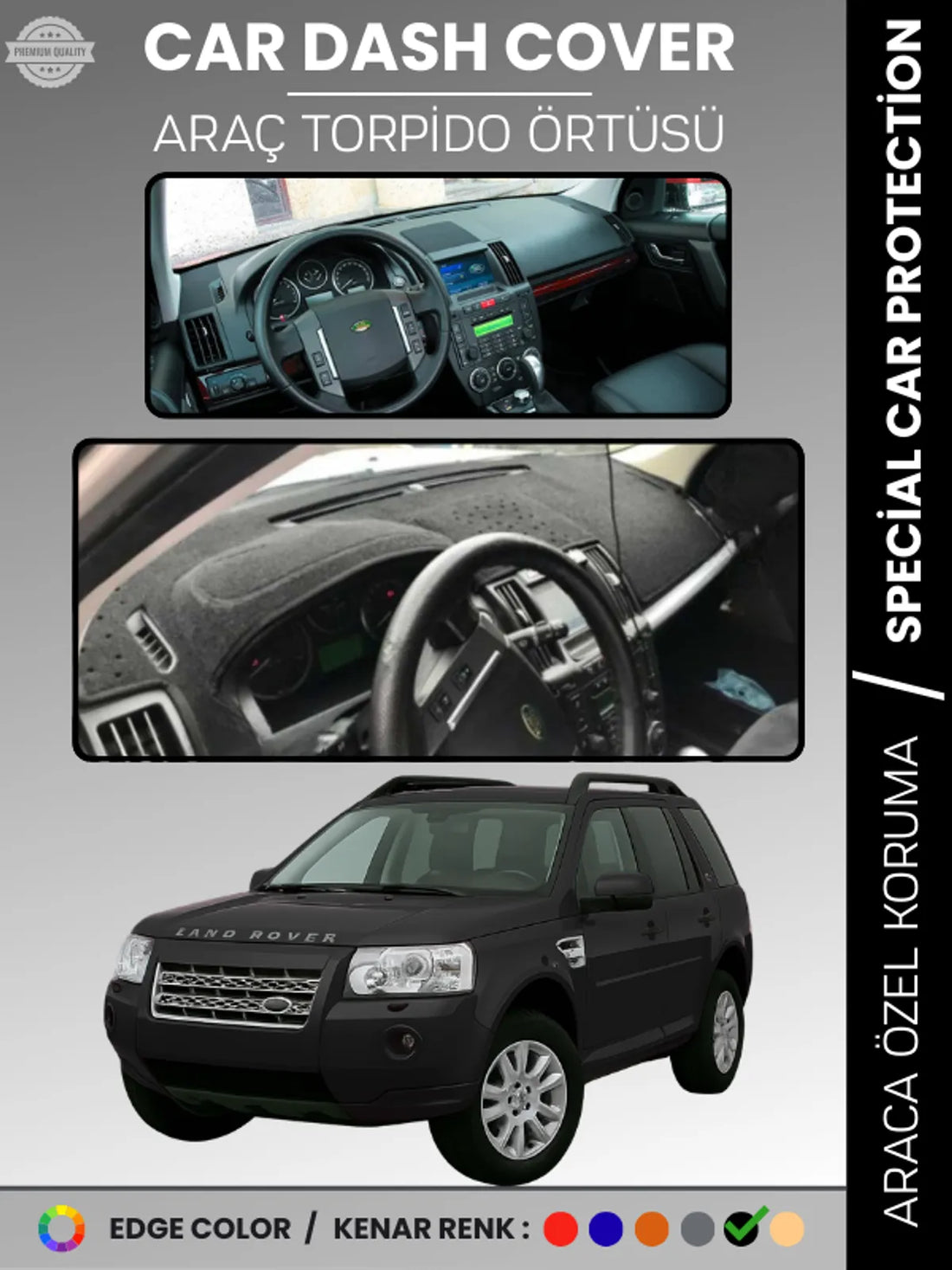 LAND ROVER FREELANDER (2006-2014) Uyumlu Torpido Örtüsü Araca Özel Ön Göğüs Koruma