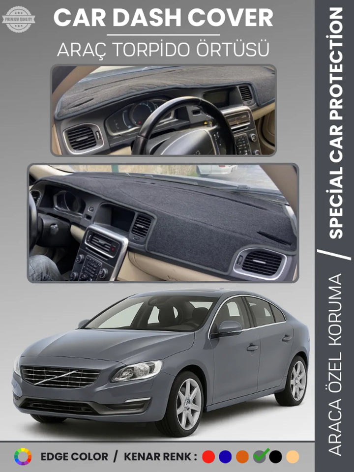 VOLVO S60 (2011-2017) Uyumlu Torpido Örtüsü Araca Özel Ön Göğüs Koruma