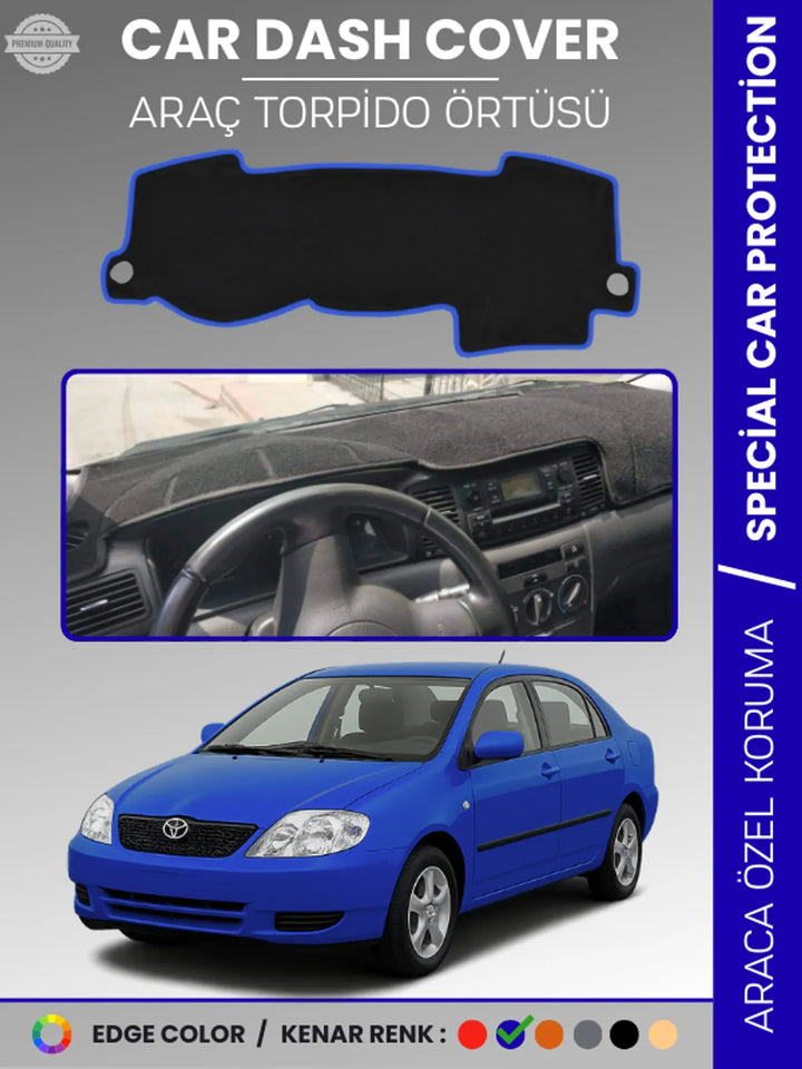 TOYOTA COROLLA E120 (2002-2007) Uyumlu Torpido Örtüsü Araca Özel Ön Göğüs Koruma