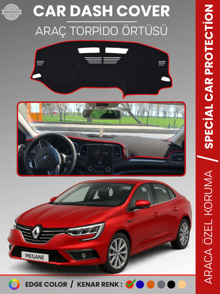RENAULT MEGANE 4 (2016-2022) Uyumlu Torpido Örtüsü Araca Özel Ön Göğüs Koruma