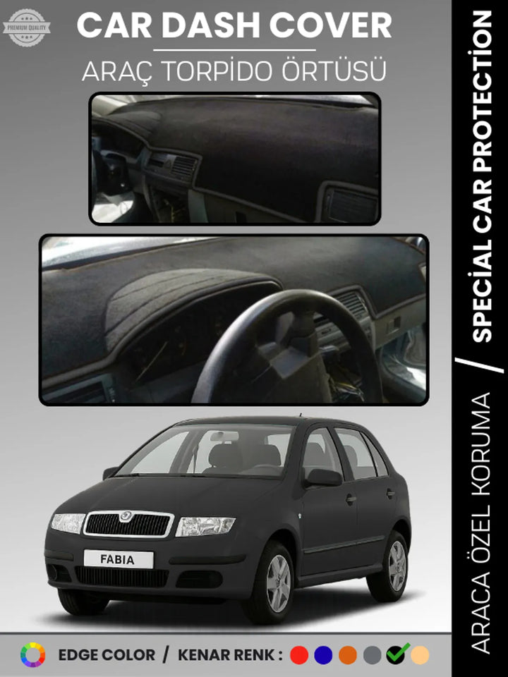 SKODA FABİA (1999-2006) Uyumlu Torpido Örtüsü Araca Özel Ön Göğüs Koruma