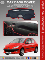PEUGEOT 206 KÜÇÜK EKRAN (1998-2003) Uyumlu Torpido Örtüsü Araca Özel Ön Göğüs Koruma