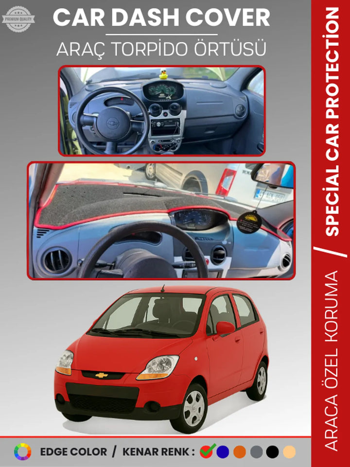 CHEVROLET SPARK (2009-2015) Uyumlu Torpido Örtüsü Araca Özel Ön Göğüs Koruma