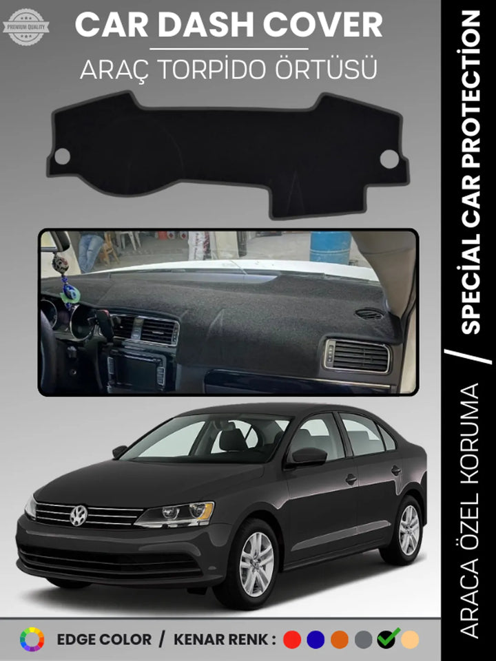 VOLKSWAGEN JETTA (2010-2021) Uyumlu Torpido Örtüsü Araca Özel Ön Göğüs Koruma