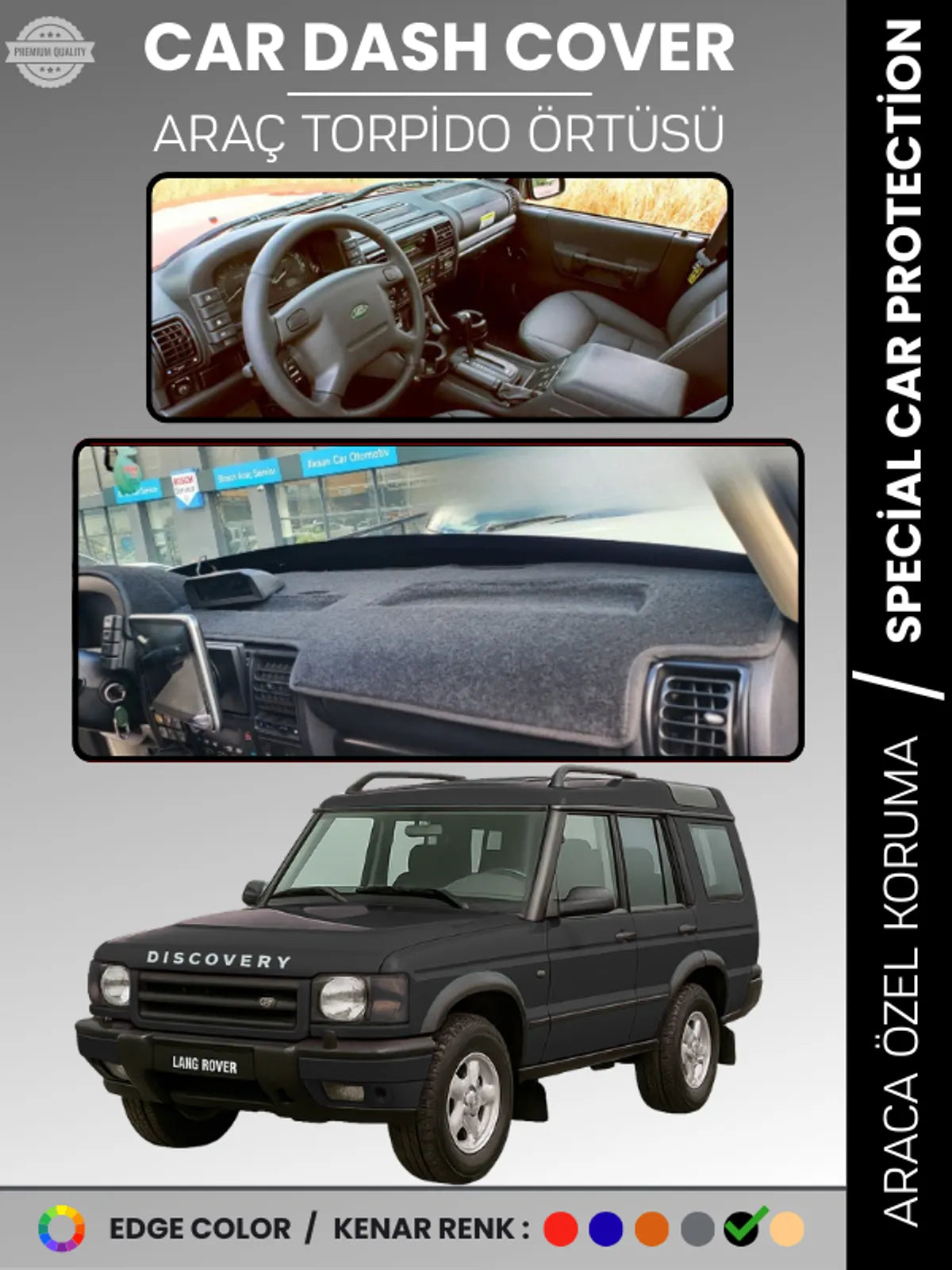 LAND ROVER DISCOVERY 2 L318 (1998-2004) Uyumlu Torpido Örtüsü Araca Özel Ön Göğüs Koruma