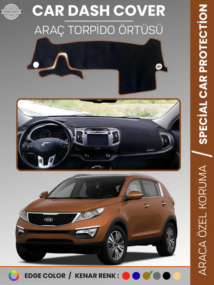 KİA SPORTAGE (2010-2016) Uyumlu Torpido Örtüsü Araca Özel Ön Göğüs Koruma