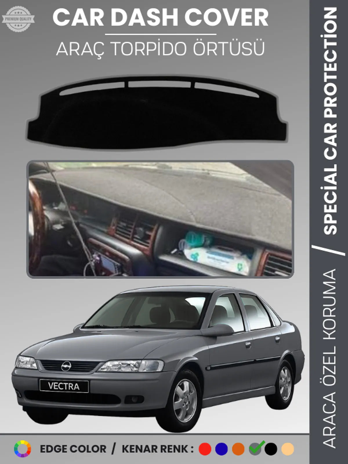 OPEL VECTRA B (1995-2001) Uyumlu Torpido Örtüsü Araca Özel Ön Göğüs Koruma
