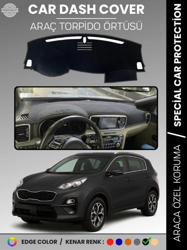 KİA SPORTAGE (2017-2020) Uyumlu Torpido Örtüsü Araca Özel Ön Göğüs Koruma