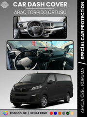 PEUGEOT TRAVELLER (2016-2023) Uyumlu Torpido Örtüsü Araca Özel Ön Göğüs Koruma