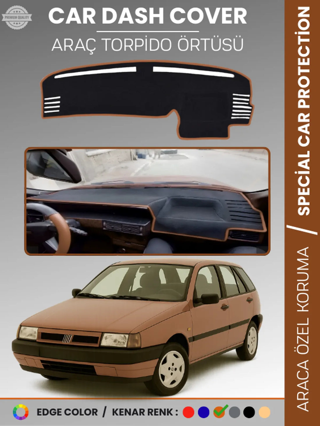 FIAT TİPO ANALOG MODEL DİJİTAL EJRANLI Uyumlu Torpido Örtüsü Araca Özel Ön Göğüs Koruma