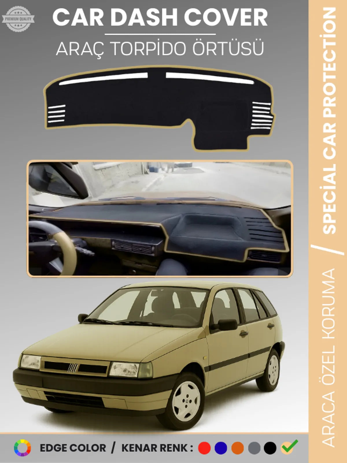 FIAT TİPO ANALOG MODEL DİJİTAL EJRANLI Uyumlu Torpido Örtüsü Araca Özel Ön Göğüs Koruma
