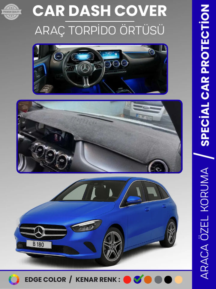 MERCEDES B-CLASS W247 (2019-2023) Uyumlu Torpido Örtüsü Araca Özel Ön Göğüs Koruma