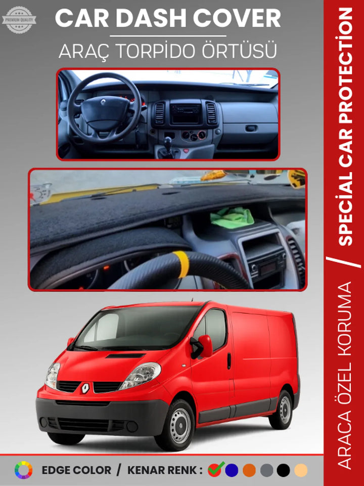 RENAULT TRAFIC 2 (2001-2014) Uyumlu Torpido Örtüsü Araca Özel Ön Göğüs Koruma