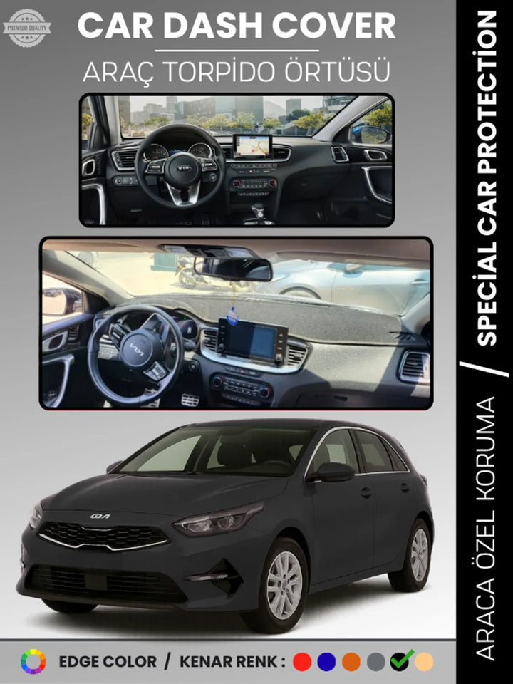 KIA CEED CD KASA (2018-2024) Uyumlu Torpido Örtüsü Araca Özel Ön Göğüs Koruma