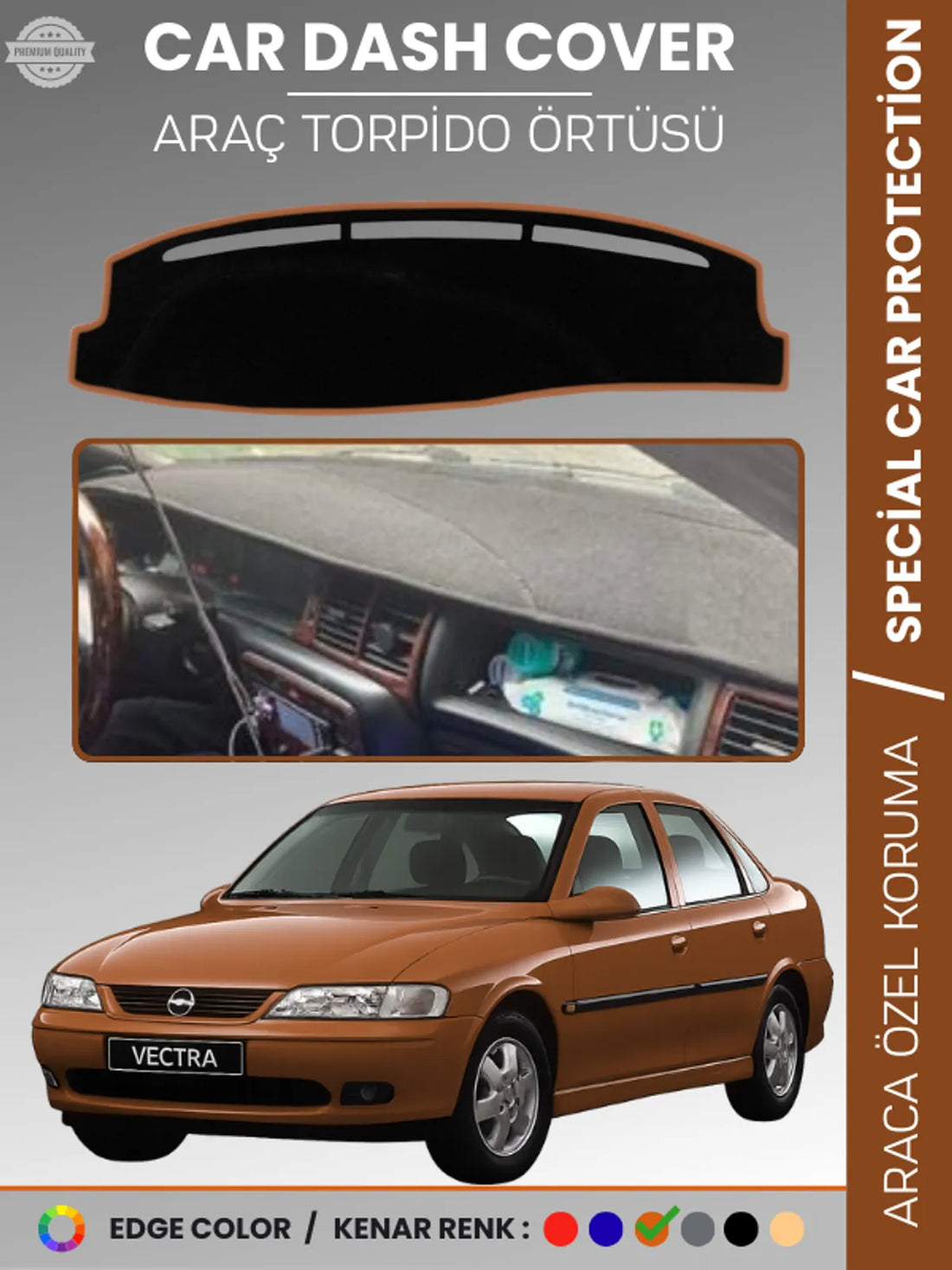 OPEL VECTRA B (1995-2001) Uyumlu Torpido Örtüsü Araca Özel Ön Göğüs Koruma