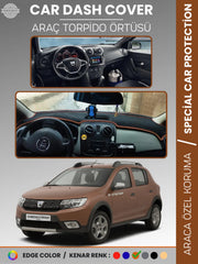 DACIA SANDERO STEPWAY (2015-2021) Uyumlu Torpido Örtüsü Araca Özel Ön Göğüs Koruma