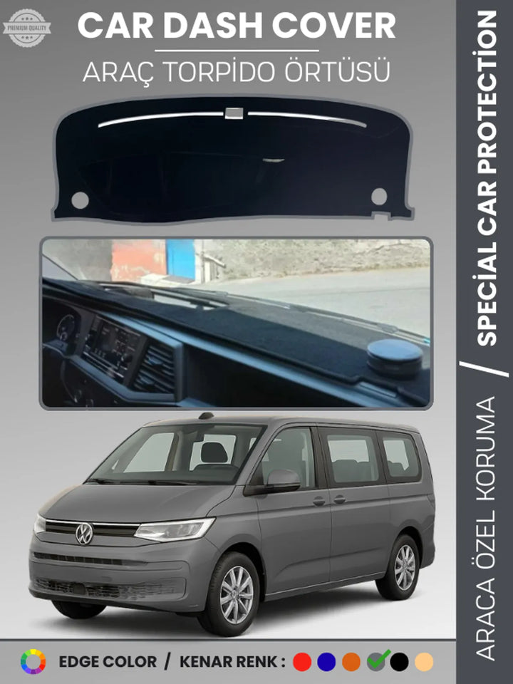 VOLKSWAGEN TRANSPORTER T7 (2021+) Uyumlu Torpido Örtüsü Araca Özel Ön Göğüs Koruma