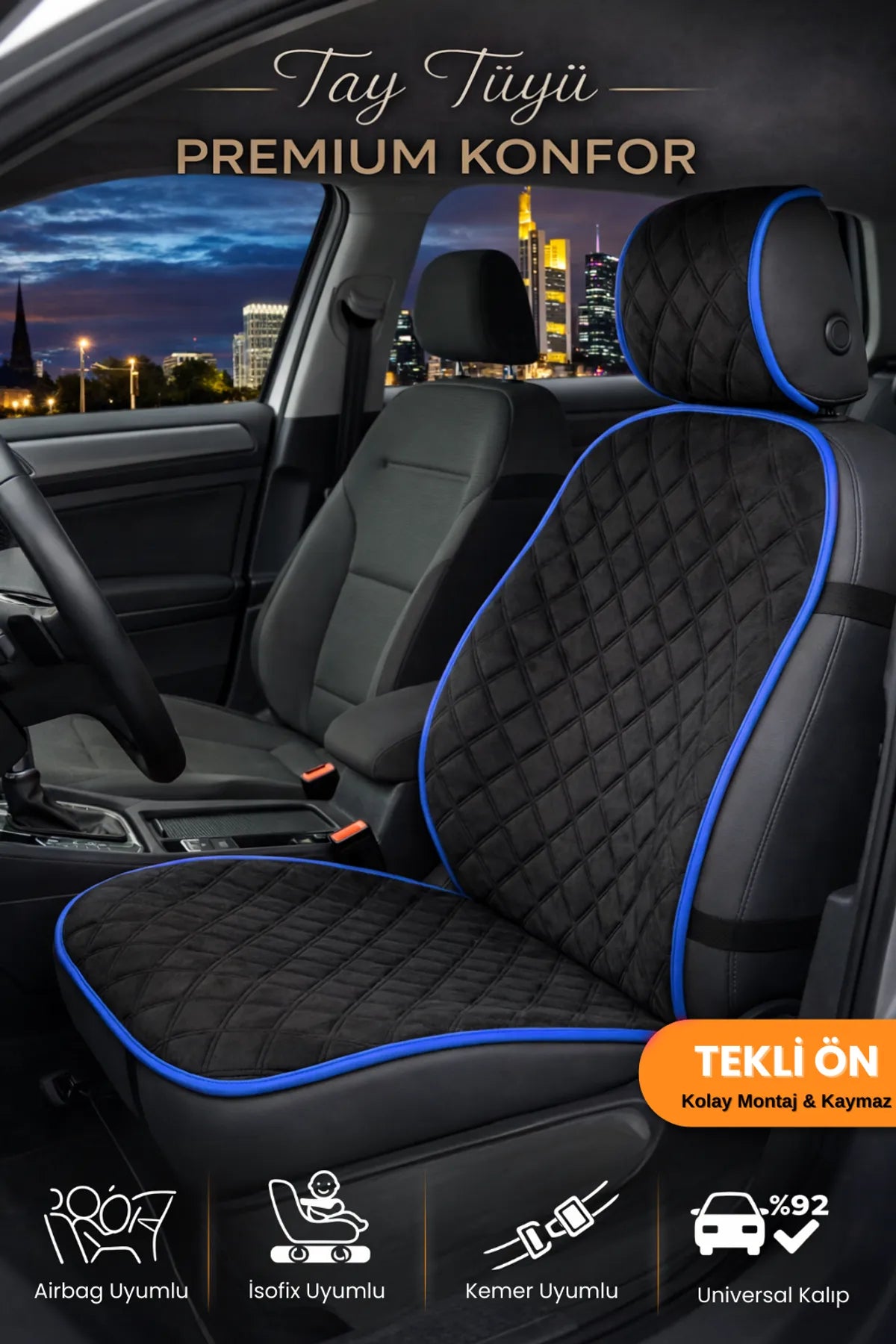 Oto Koltuk Minderi Premium Tay Tüyü Tekli Ön