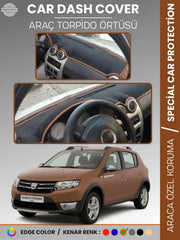 DACIA SANDERO STEPWAY (2010-2015) Uyumlu Torpido Örtüsü Araca Özel Ön Göğüs Koruma