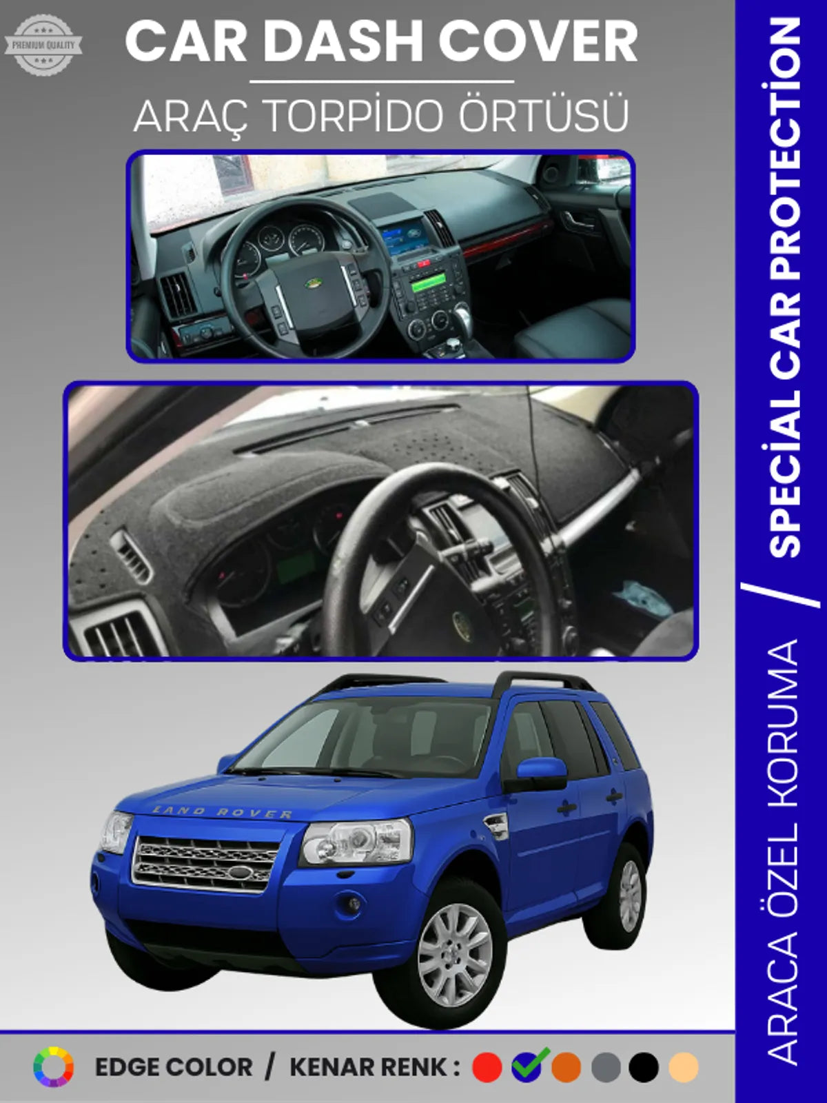 LAND ROVER FREELANDER (2006-2014) Uyumlu Torpido Örtüsü Araca Özel Ön Göğüs Koruma