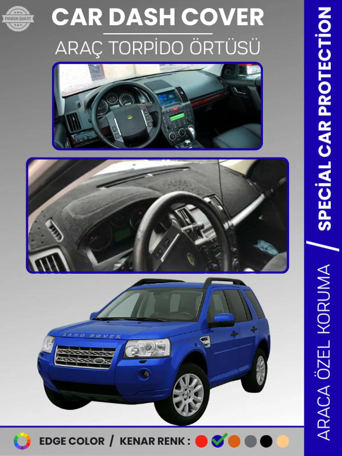 LAND ROVER FREELANDER (2006-2014) Uyumlu Torpido Örtüsü Araca Özel Ön Göğüs Koruma