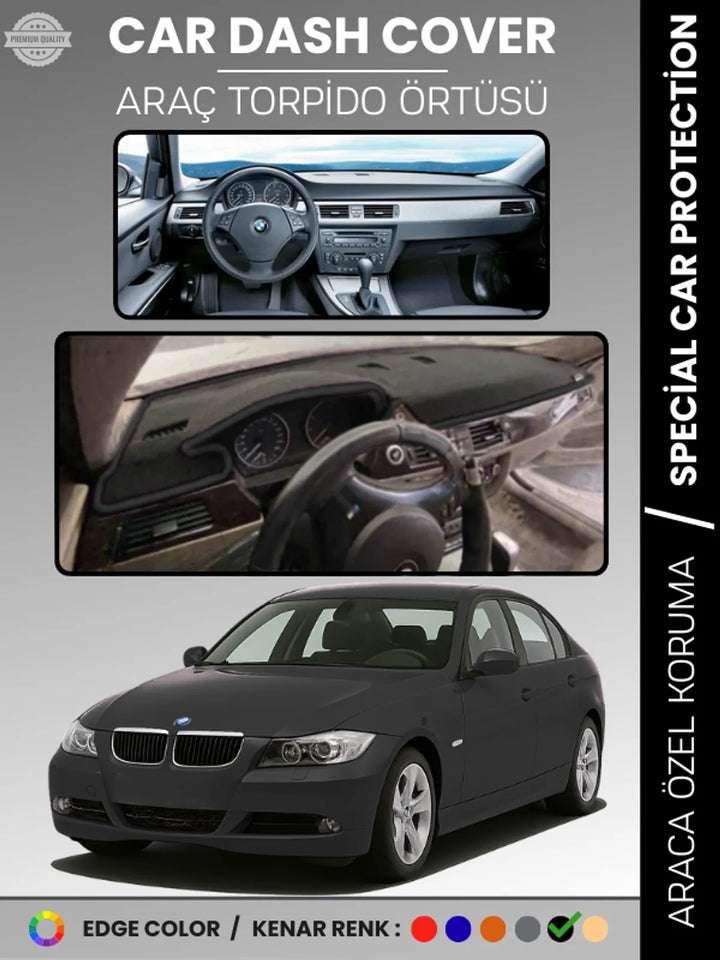 Bmw E90 (2006-2010) Uyumlu Torpido Örtüsü Araca Özel Ön Göğüs Koruma