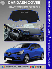 RENAULT CLİO 4 (2012-2020) Uyumlu Torpido Örtüsü Araca Özel Ön Göğüs Koruma