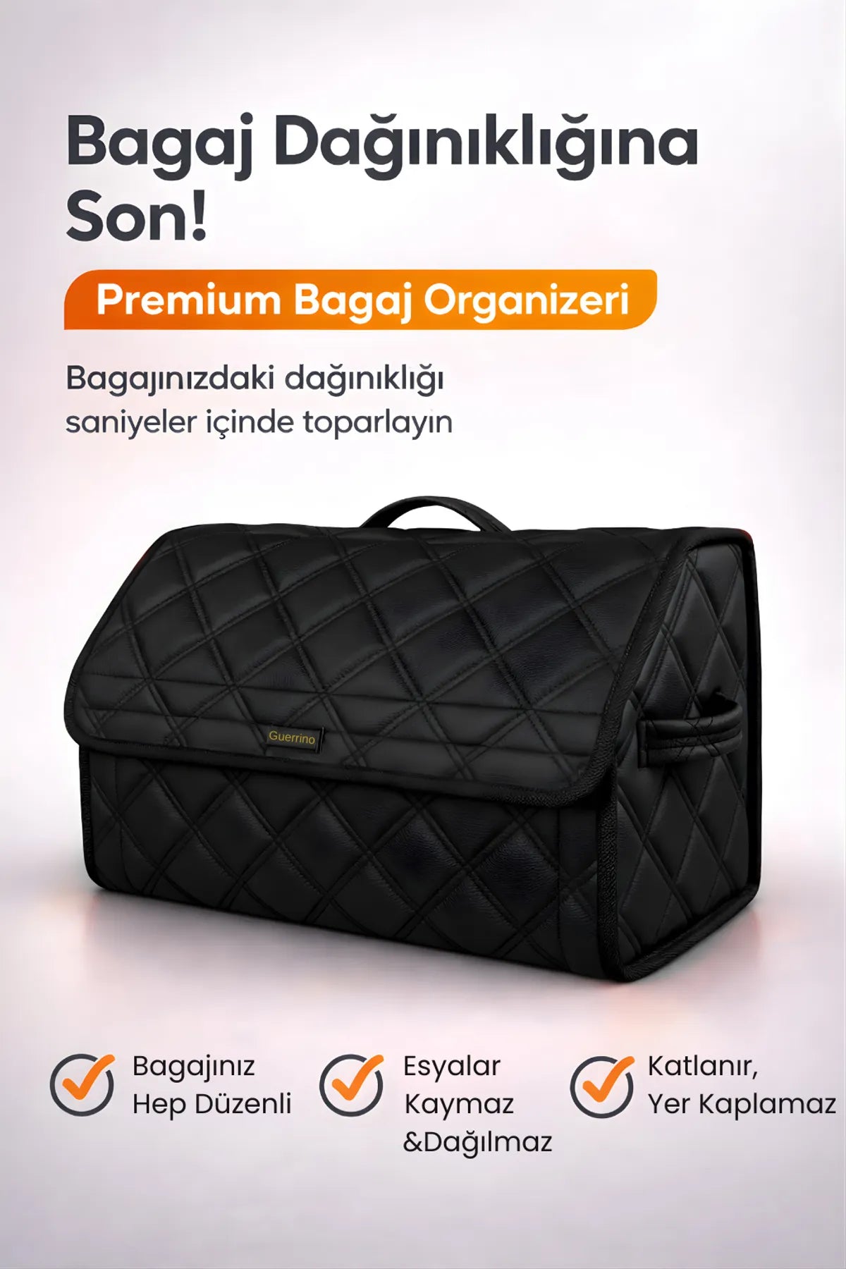Oto Bagaj Çantası Çift Kat Deri Su Geçirmez Kaymaz Katlanır Araç Düzenleyici
