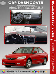 HONDA CIVIC VTEC2 (2003-2005) Uyumlu Torpido Örtüsü Araca Özel Ön Göğüs Koruma