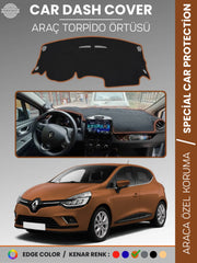 RENAULT CLİO 4 (2012-2020) Uyumlu Torpido Örtüsü Araca Özel Ön Göğüs Koruma