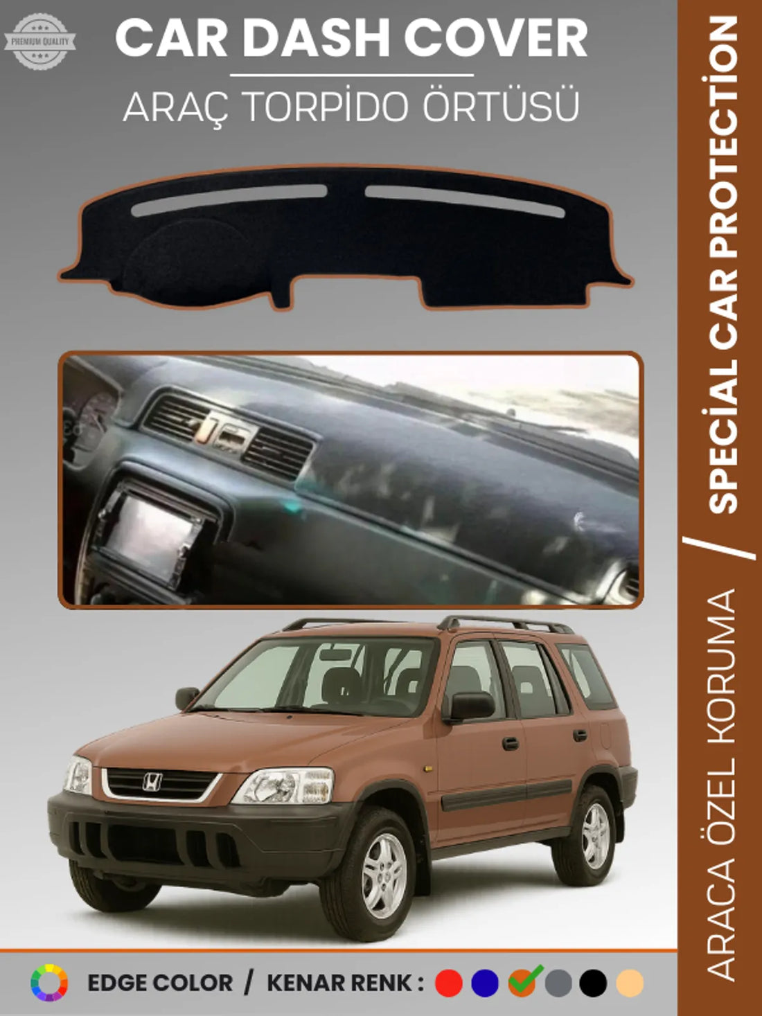 HONDA CR-V (1996-2001) Uyumlu Torpido Örtüsü Araca Özel Ön Göğüs Koruma
