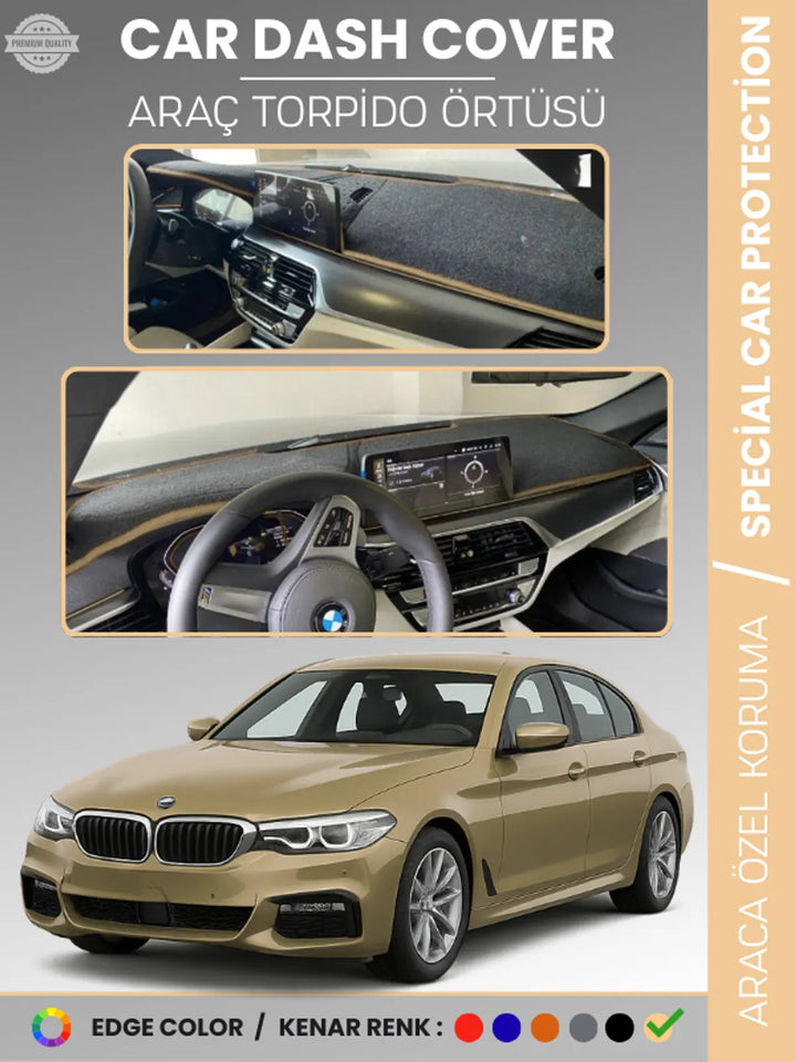 BMW G30 G31 G38 (2017+) Uyumlu Torpido Örtüsü Araca Özel Ön Göğüs Koruma