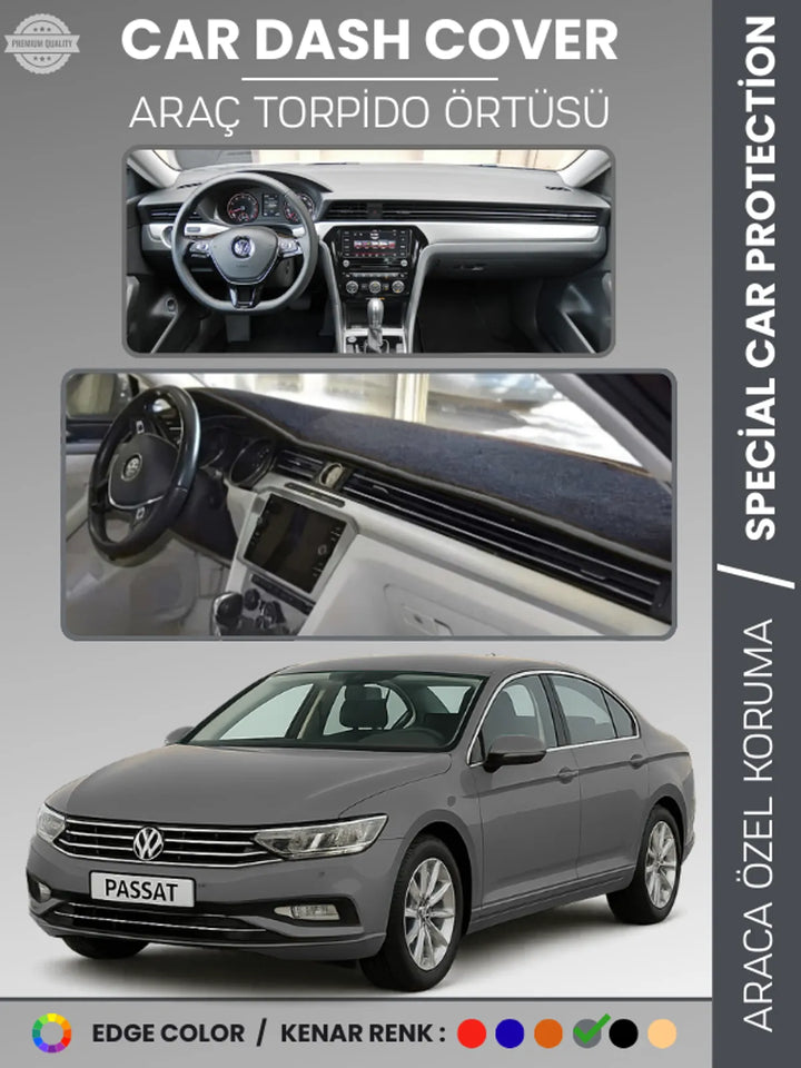 VOLKSWAGEN PASSAT B8 (2015-2020) Uyumlu Torpido Örtüsü Araca Özel Ön Göğüs Koruma