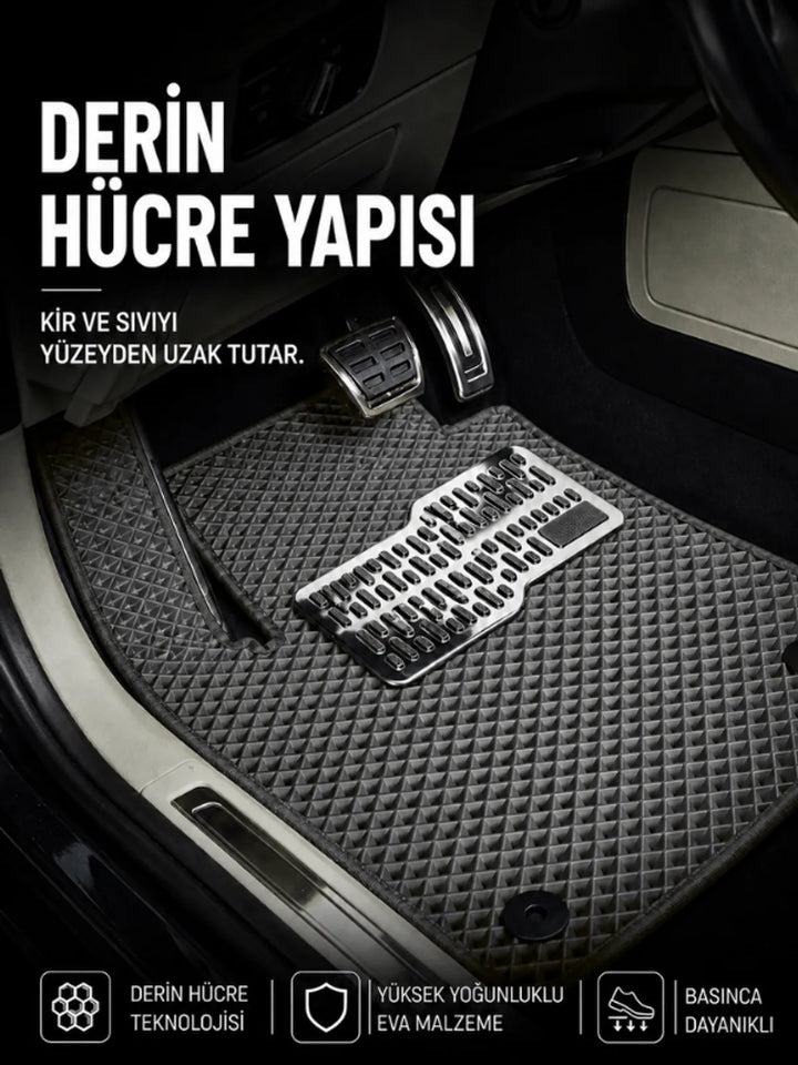 Volkswagen Polo-6N2 (2000-2001) Araca Özel EVA Oto Paspas Seti Topukluk Dahil Tam Set