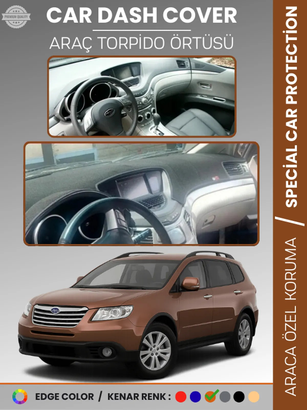 SUBARU B9 TRIBECA (2006-2014) Uyumlu Torpido Örtüsü Araca Özel Ön Göğüs Koruma
