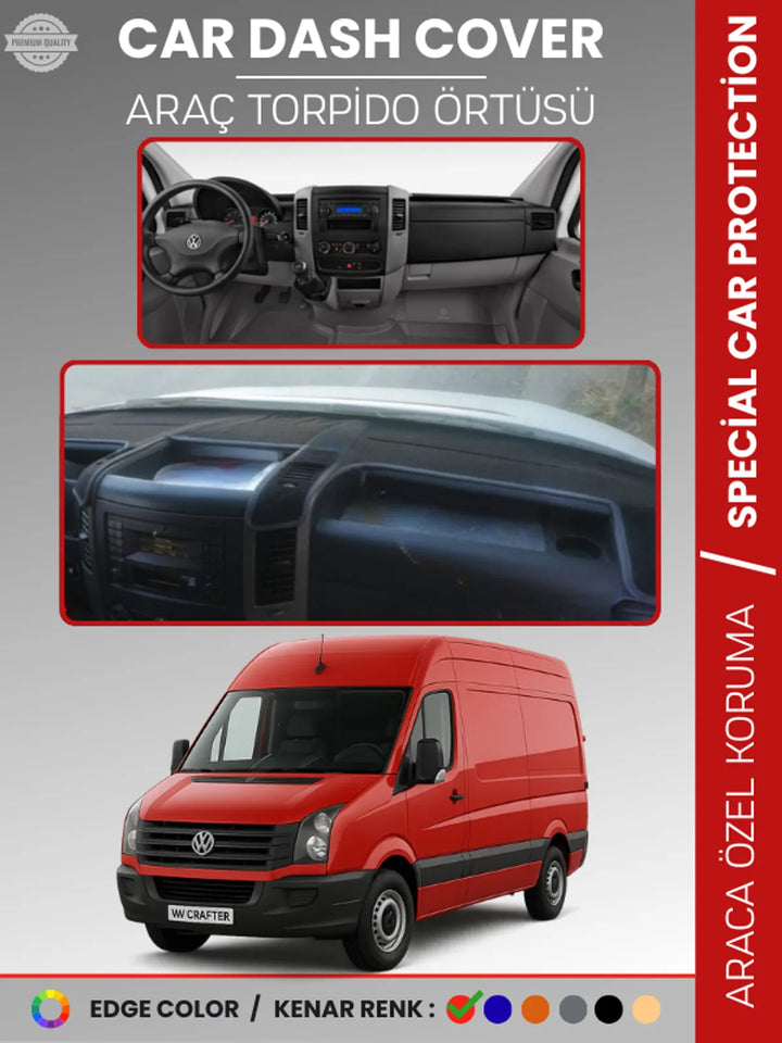 VOLKSWAGEN CRAFTER 1.NESİL LT3 KASA (2012-2019) Uyumlu Torpido Örtüsü Araca Özel Ön Göğüs Koruma