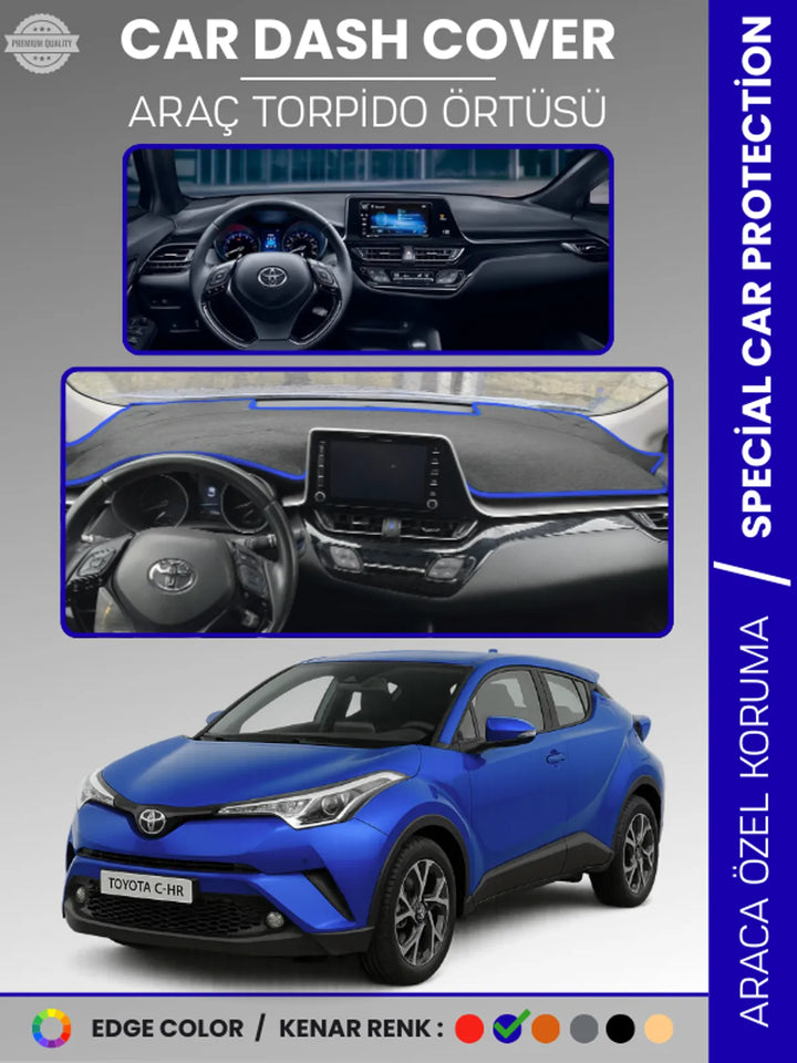 TOYOTA C-HR (2016-2022) Uyumlu Torpido Örtüsü Araca Özel Ön Göğüs Koruma