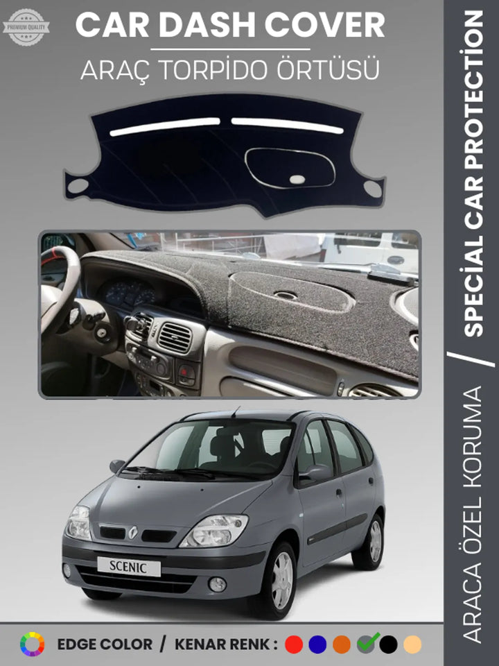 RENAULT SCENIC 1 (1999-2003) Uyumlu Torpido Örtüsü Araca Özel Ön Göğüs Koruma