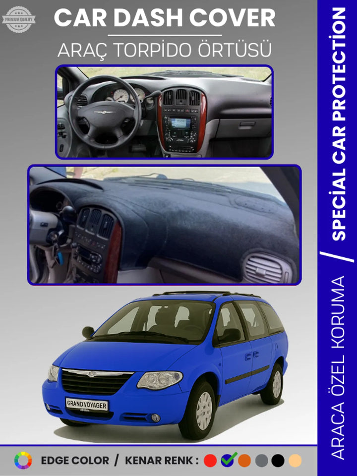 CHRYSLER GRAND VOYAGER (2002-2006) Uyumlu Torpido Örtüsü Araca Özel Ön Göğüs Koruma