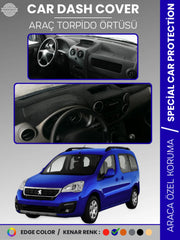 PEUGEOT PARTNER TEPEE (2008-2018) Uyumlu Torpido Örtüsü Araca Özel Ön Göğüs Koruma