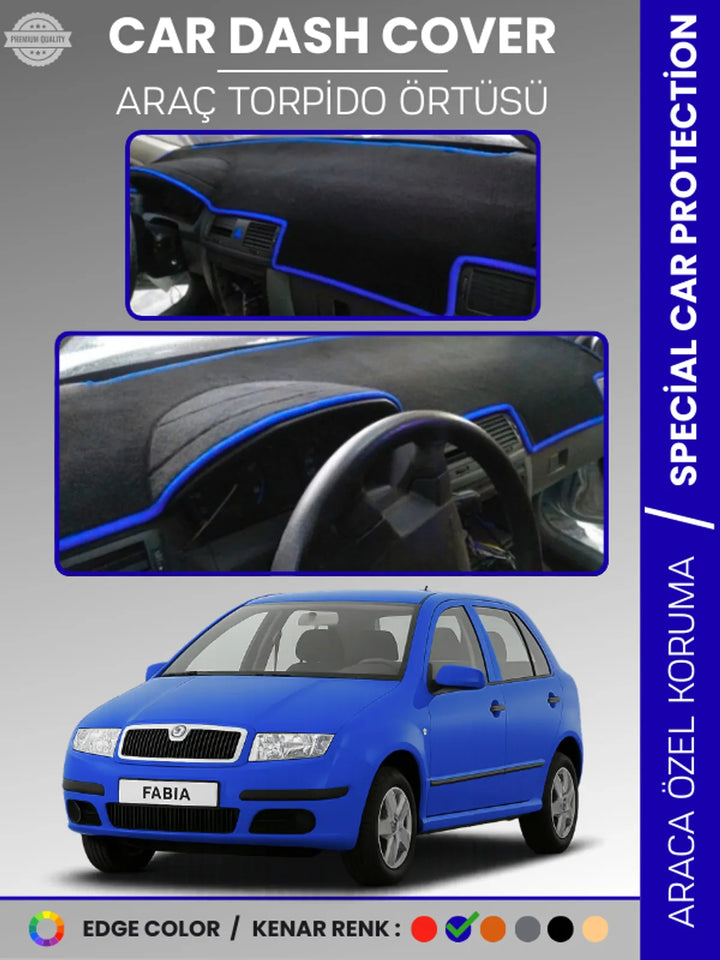 SKODA FABİA (1999-2006) Uyumlu Torpido Örtüsü Araca Özel Ön Göğüs Koruma